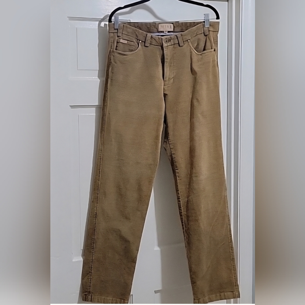 Mine Twill Classic Fit Tapered Leg Career Pants in Caramel Brown Mens Sz 34x34